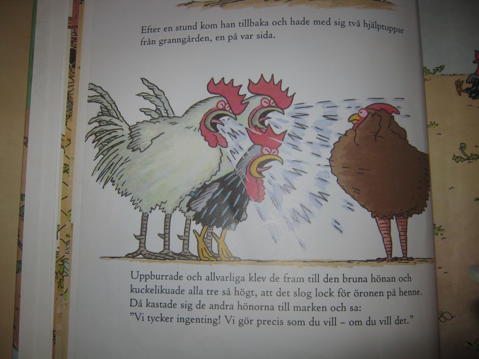 fyra hönor och en tupp fyra hönor och en tupp